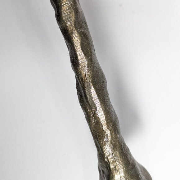 Pair of modernist candlesticks, Brutalist style MCM home décor - Picture 8 of 11